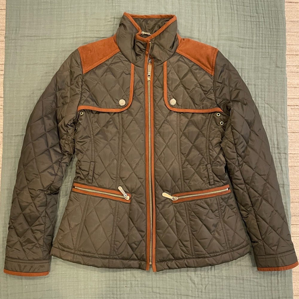 Coat Parka By Vince Camuto In Green, Size:Xxl